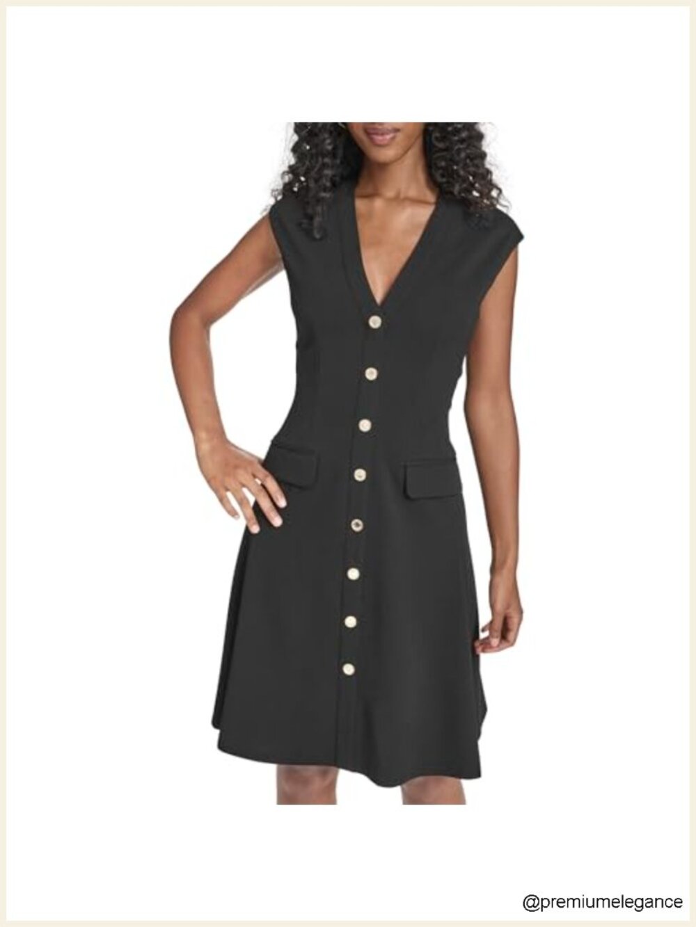 Cap Sleeve Scuba Crepe Fit and Flare Dress Knee-Length Zipper Closure